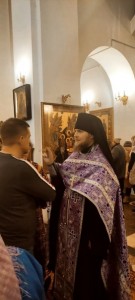 В канун Недели 4-й Великого поста игумен Нестор (Болков) совершил всенощное бдение в Богоявленском мужском монастыре., 